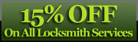 15% off ton all locksmith services
